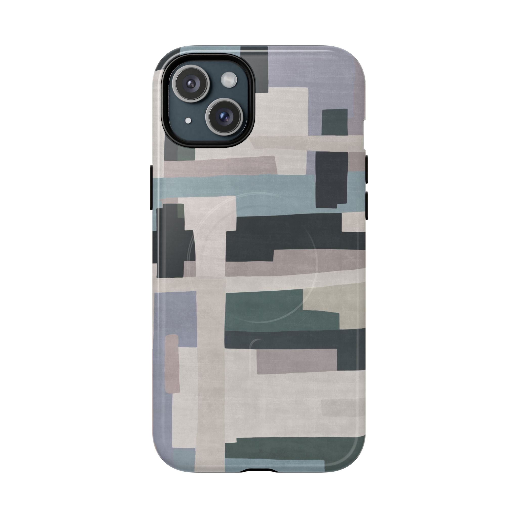 Modern art abstract iPhone case with geometric mist blocks – ANTIPODE