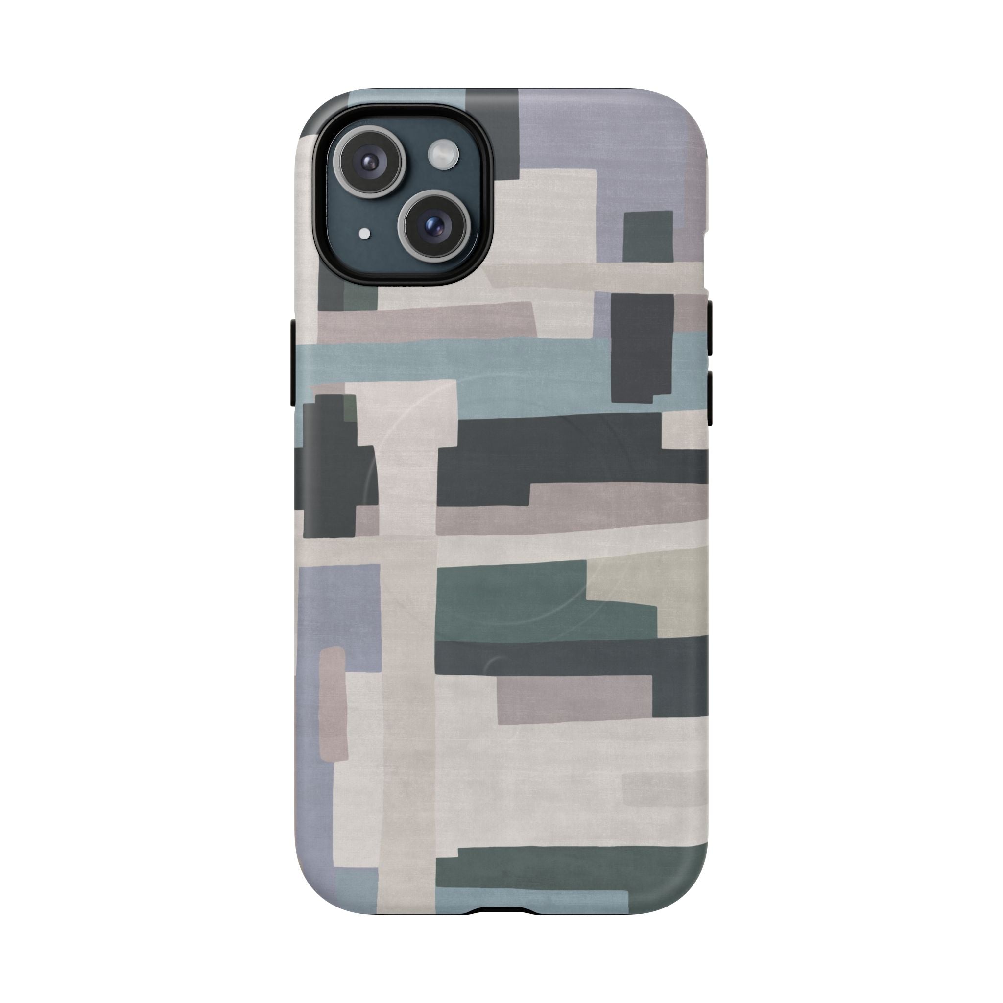 Modern art abstract iPhone case with geometric mist blocks – ANTIPODE