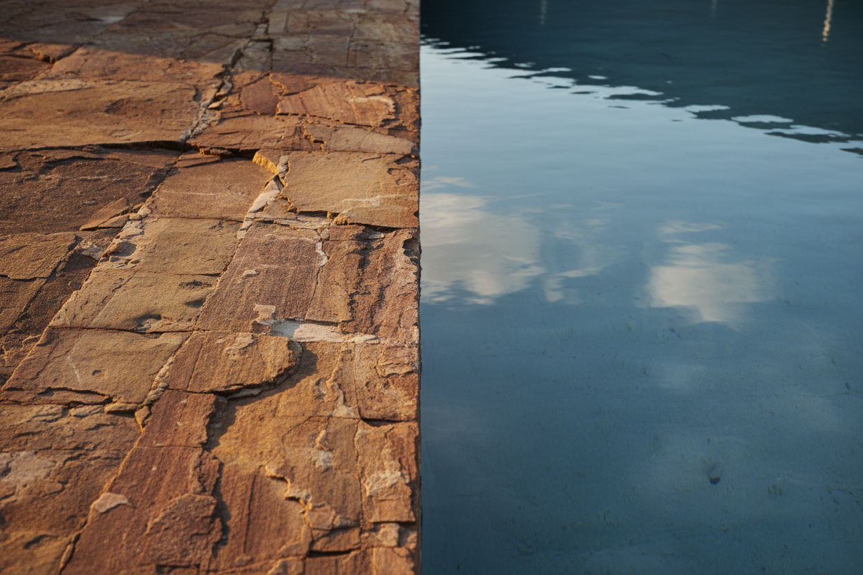 Beauty of Contrast
two textures side by side
stone + water, rough + smooth, warm + cool tones