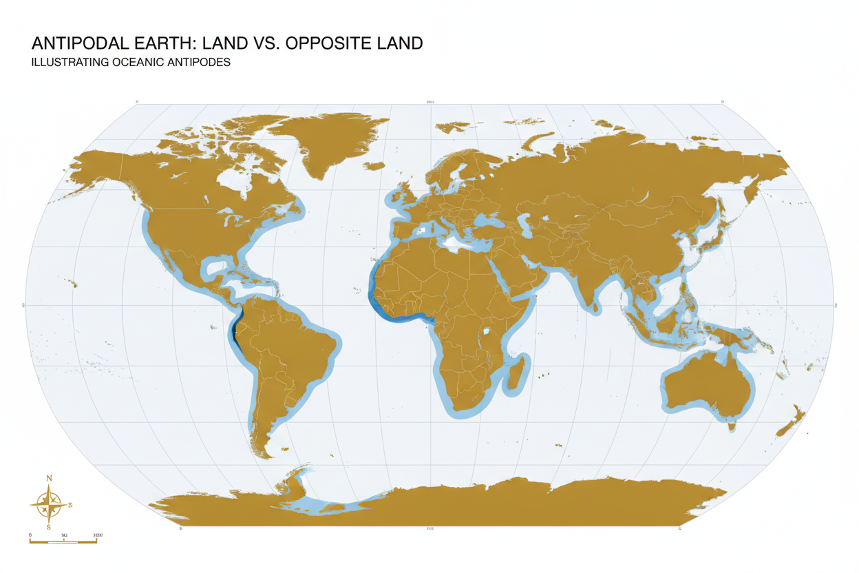 Why Most Antipodes Are in the Ocean (And Not on Land)