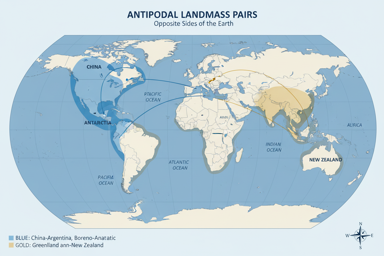 The Largest Antipodal Landmasses in the World (Ranked)