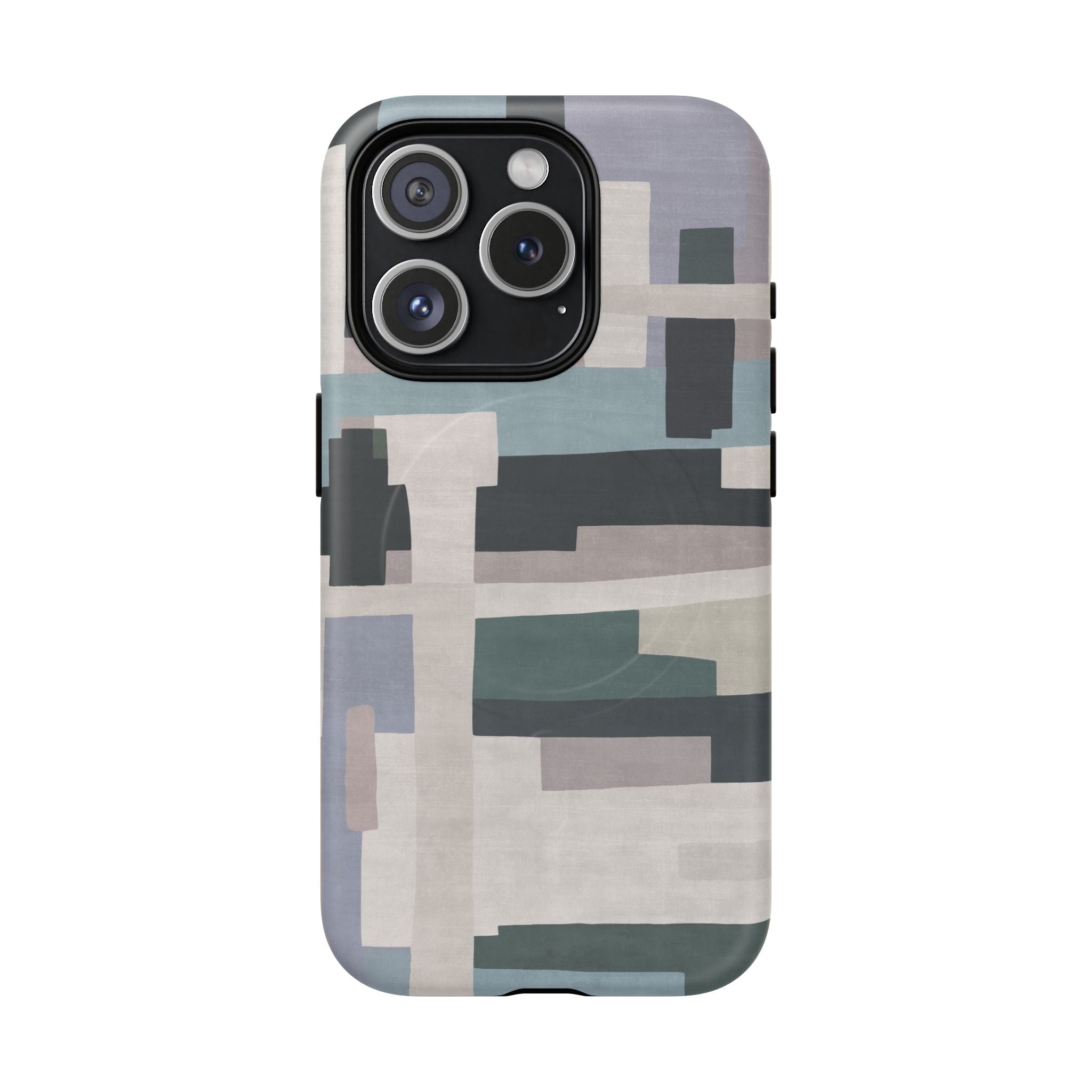 Modern art abstract iPhone case with geometric mist blocks – ANTIPODE