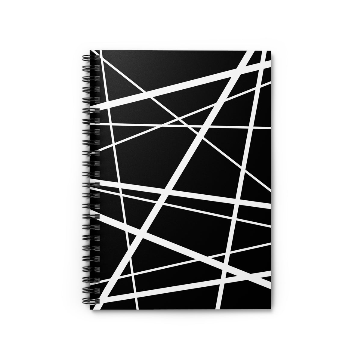Linear Ruled Notebook Linear Intersect Spiral Notebook | Modern Geometric 6×8 Ruled ...