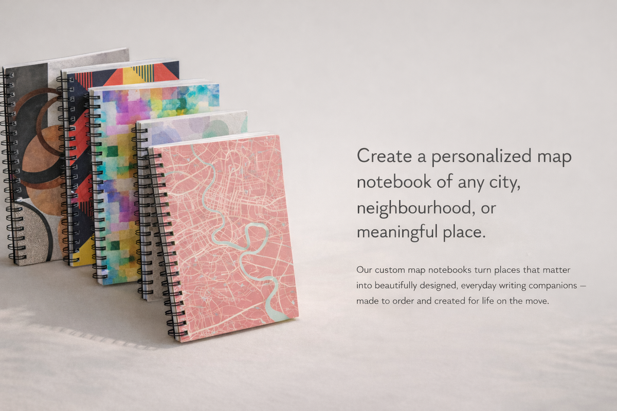 Mapengu Notebook Antipode Notebooks & Art Books – Map, City & Coordinate Designs – A N T ...