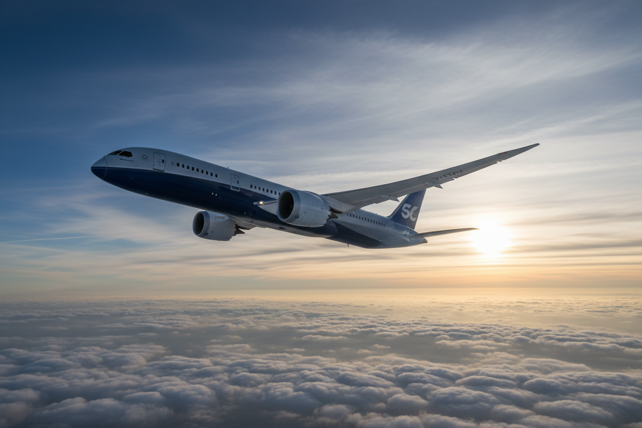 photo realistic of aircraft flying